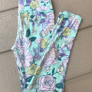 OS LulaRoe floral leggings